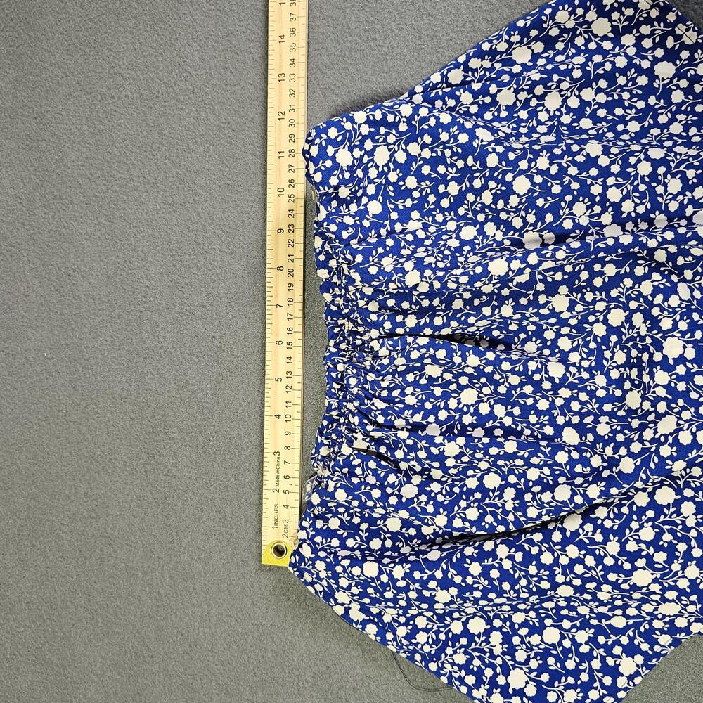 Vici Strapless Dress Small Tube Top Boutique Beachy Maxi Blue Ruffle Boho - Picture 2 of 7